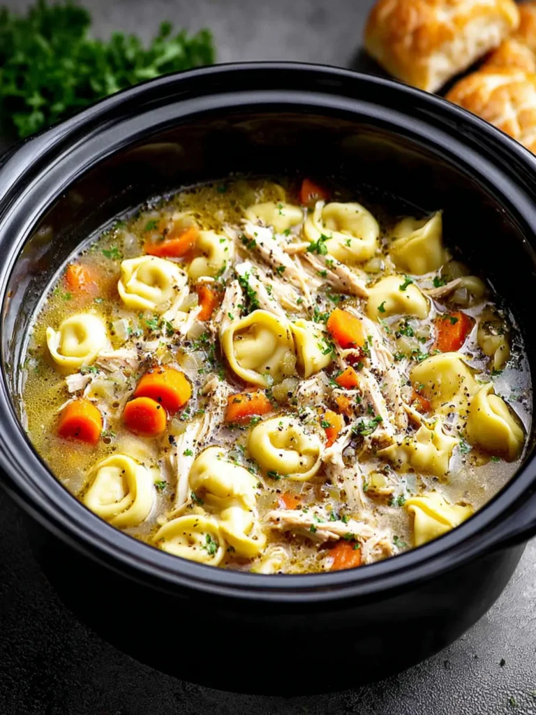 Crockpot Chicken Tortellini Soup First Image