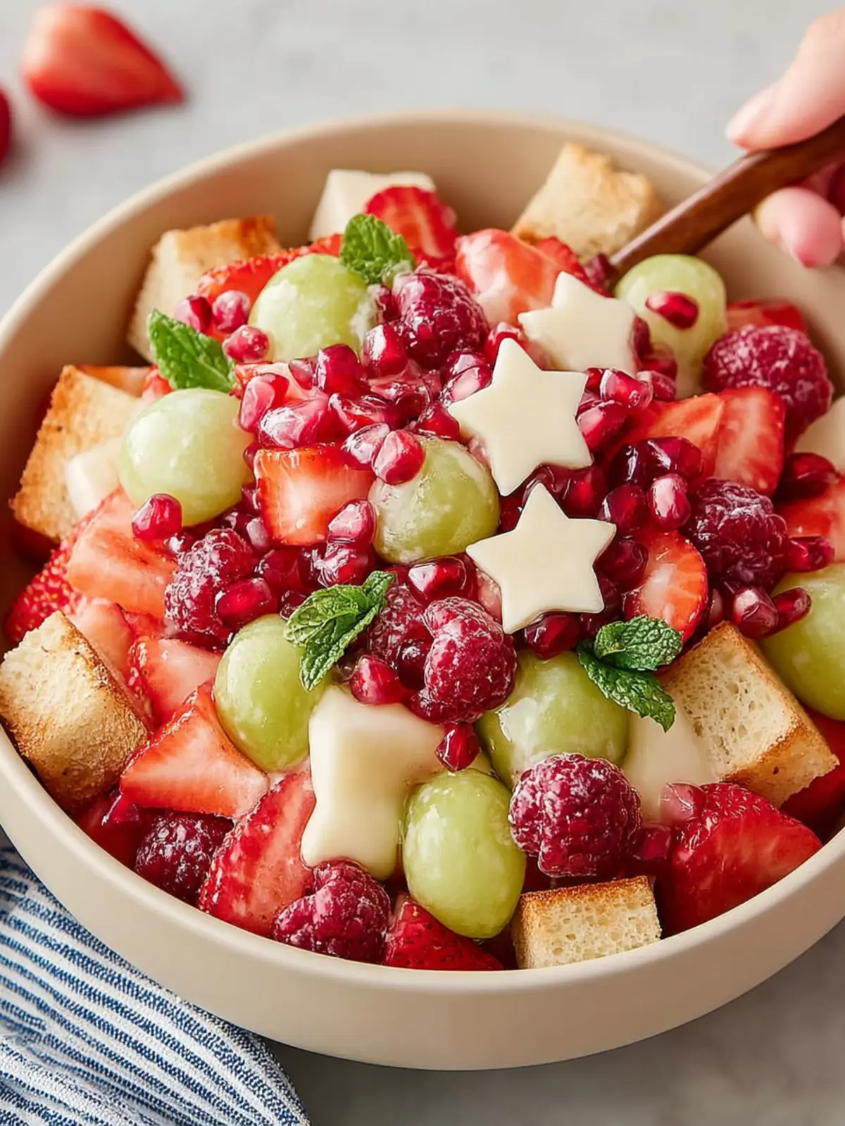Easy Christmas Fruit Salad First Image