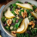 Cozy Warm Pear, Walnut & Kale Salad with Balsamic Bliss First Image