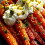 CRISPY CARROT FRIES WITH WHIPPED HONEY-RICOTTA & PISTACHIO GREMOLATA First Image