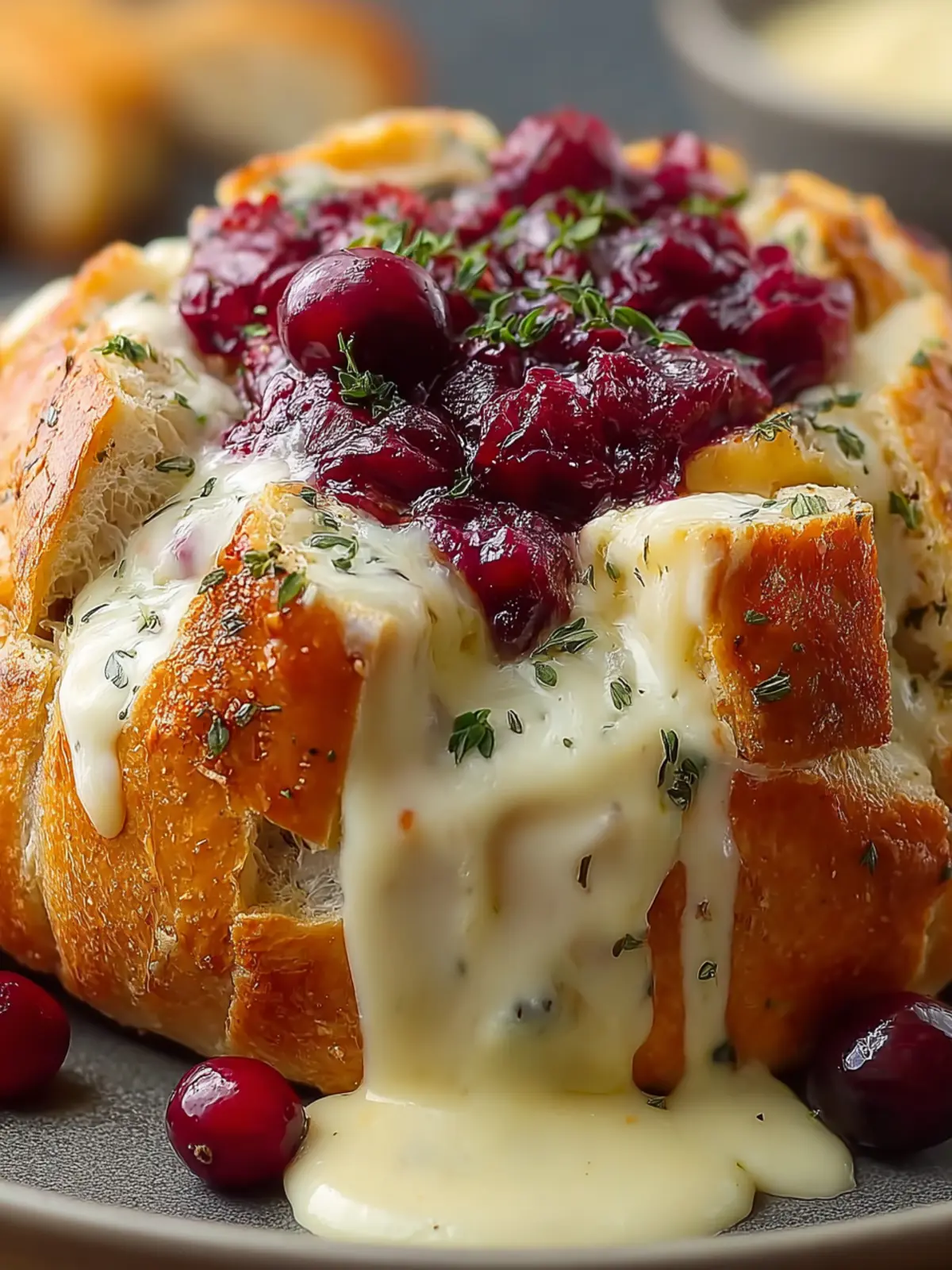 BAKED CRANBERRY BRIE BREAD BOWL First Image