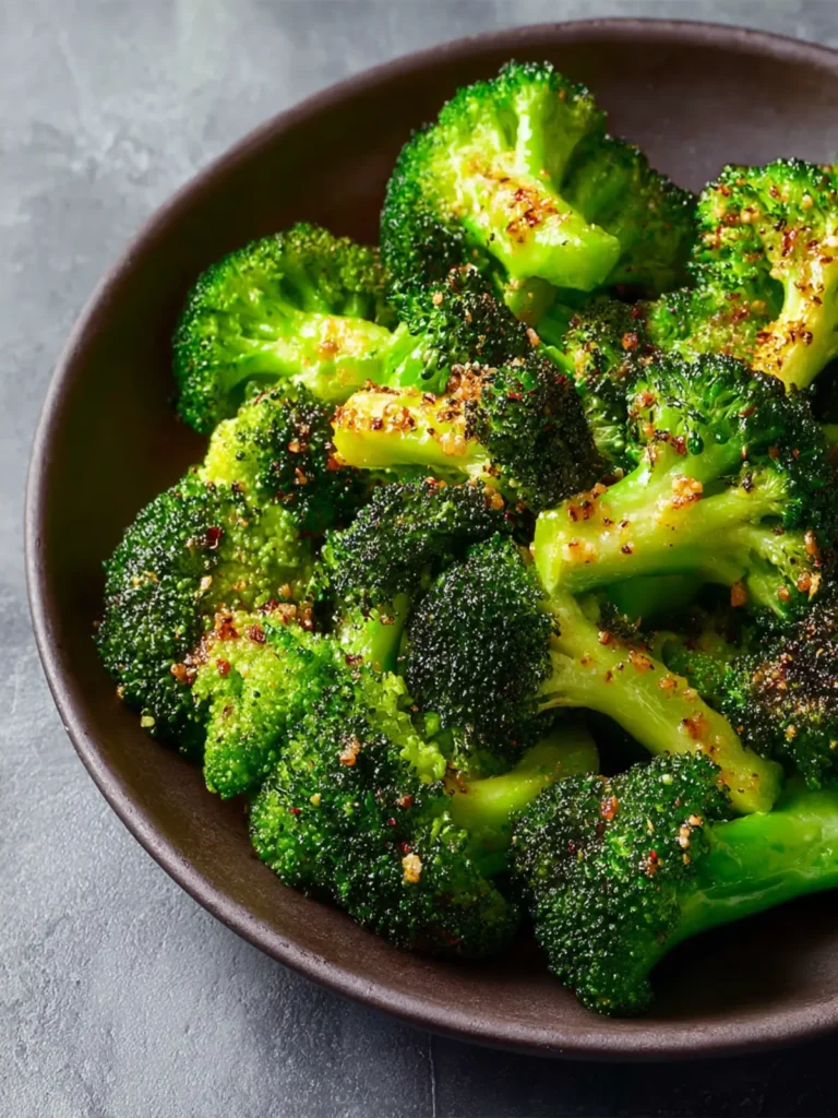 Crispy Garlic Air Fryer Broccoli First Image