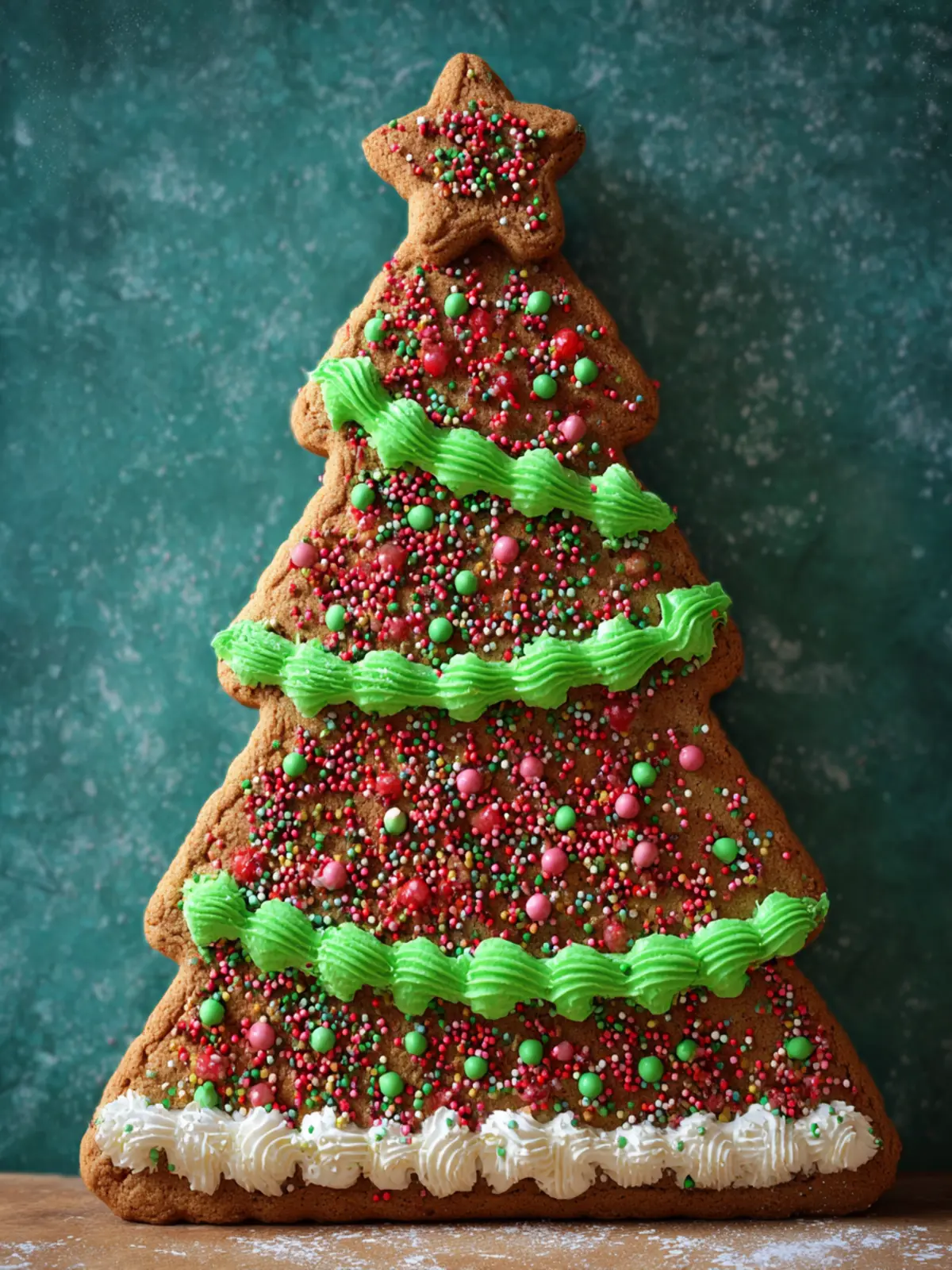 Gluten-Free Christmas Tree Cookie Cake First Image