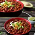 Slow Cooker Easy Three-Bean Chili (With or Without Ground Beef) First Image