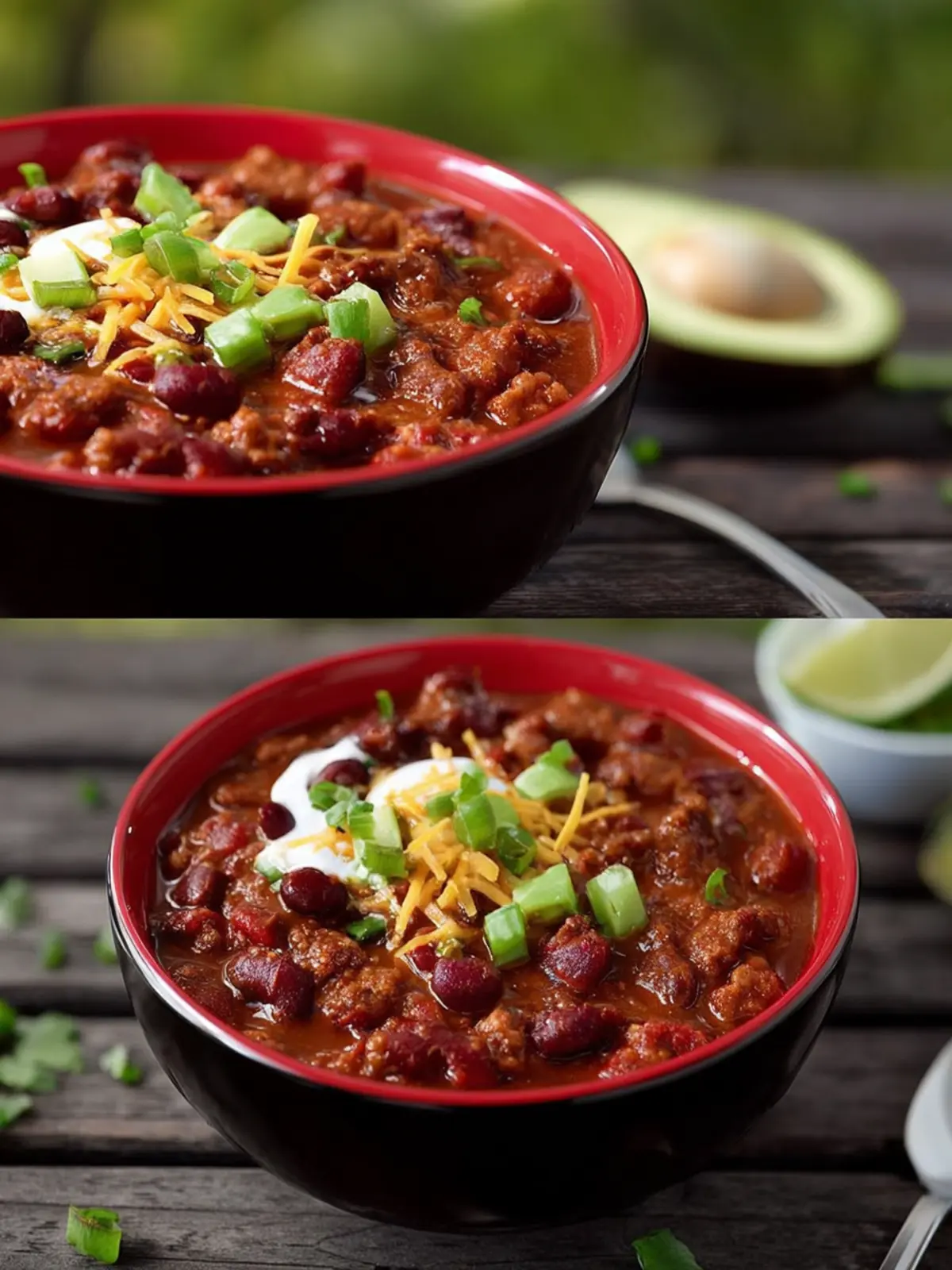 Slow Cooker Easy Three-Bean Chili (With or Without Ground Beef) First Image