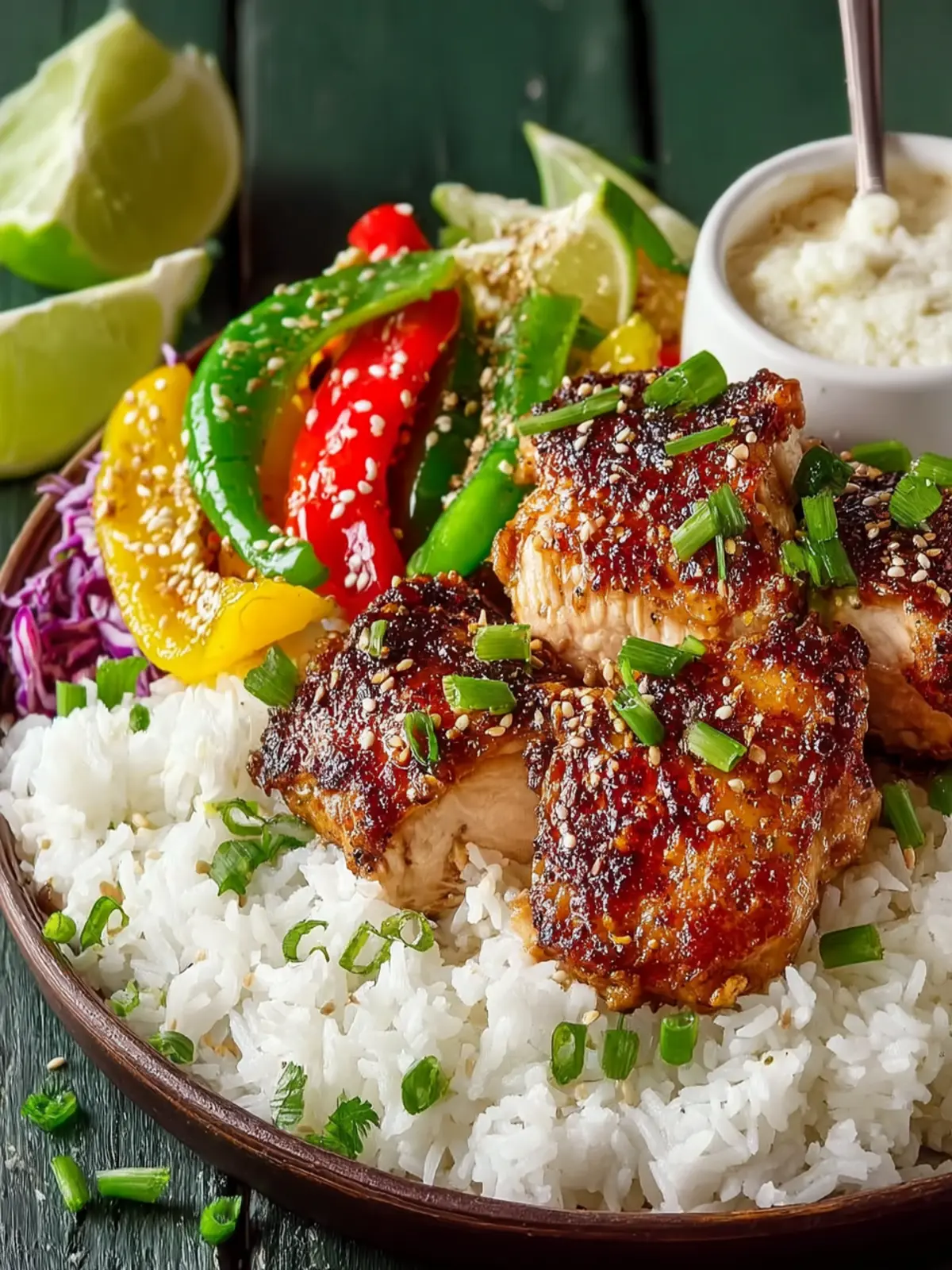 Sheet Pan Sesame Miso Chicken and Coconut Rice Delight First Image