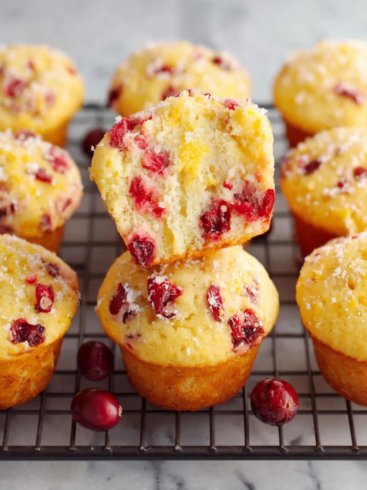Fluffy Cranberry Muffins First Image