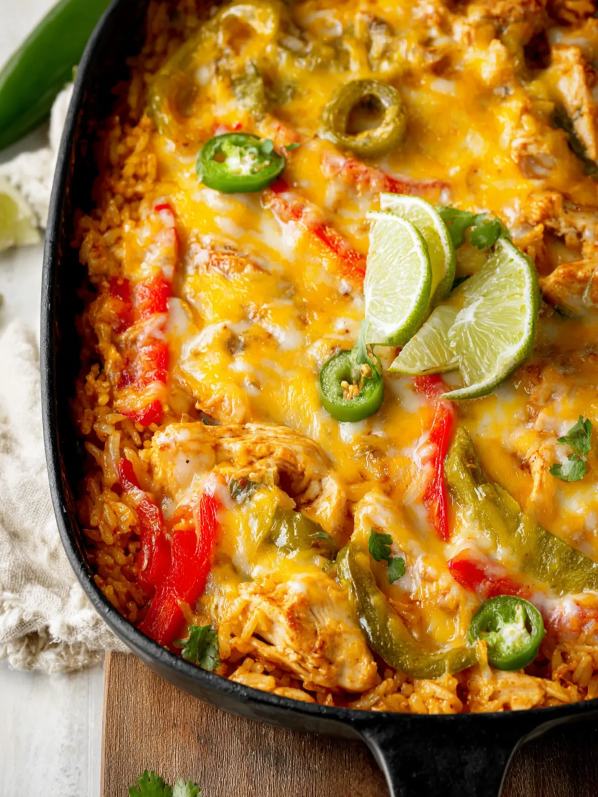Cheesy Chicken Fajita Rice Casserole (One Pan Dinner) First Image