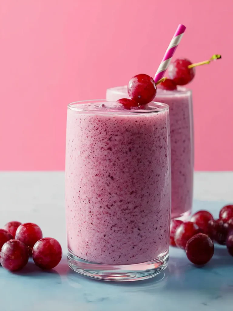 Easy Grape Smoothie (Just 4 Ingredients!) First Image