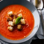 Tomato Artichoke Soup with Garlic Croutons First Image