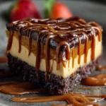 Caramel Brownie Cheesecake – Rich, Creamy & Fudgy Dessert Recipe First Image