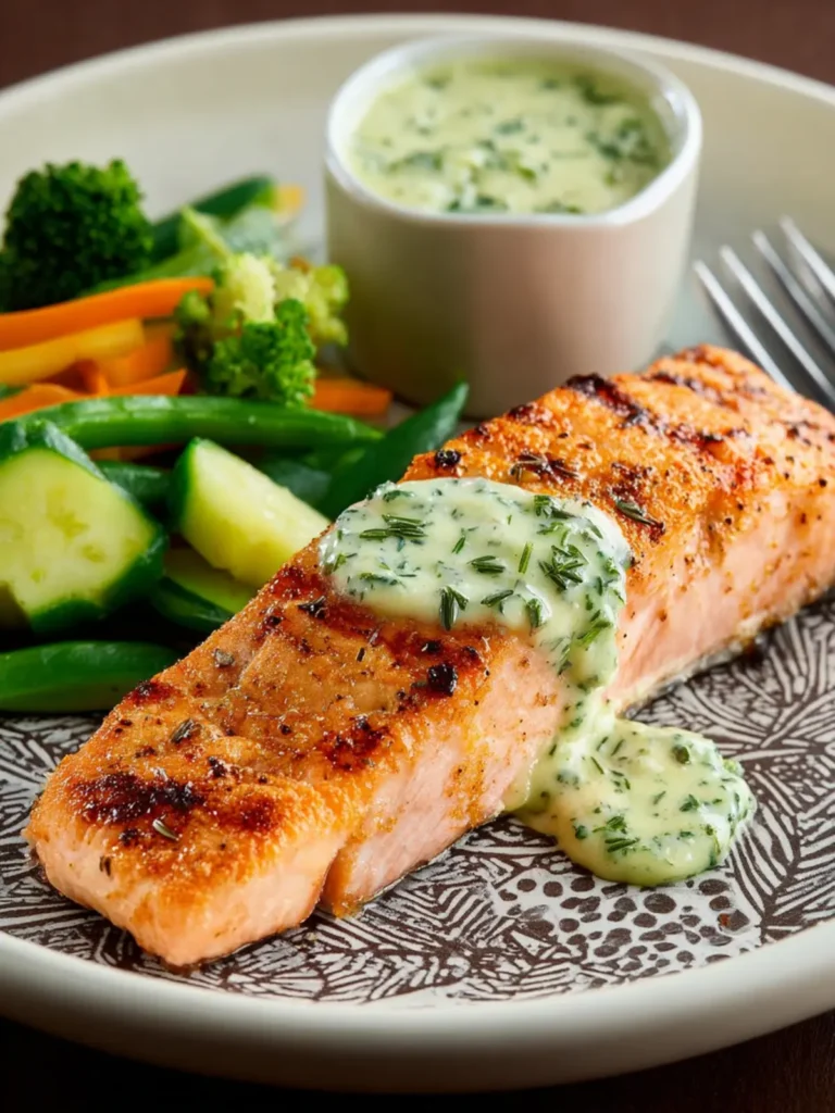 Air Fryer Salmon (with Mustard-Herb Sauce) First Image