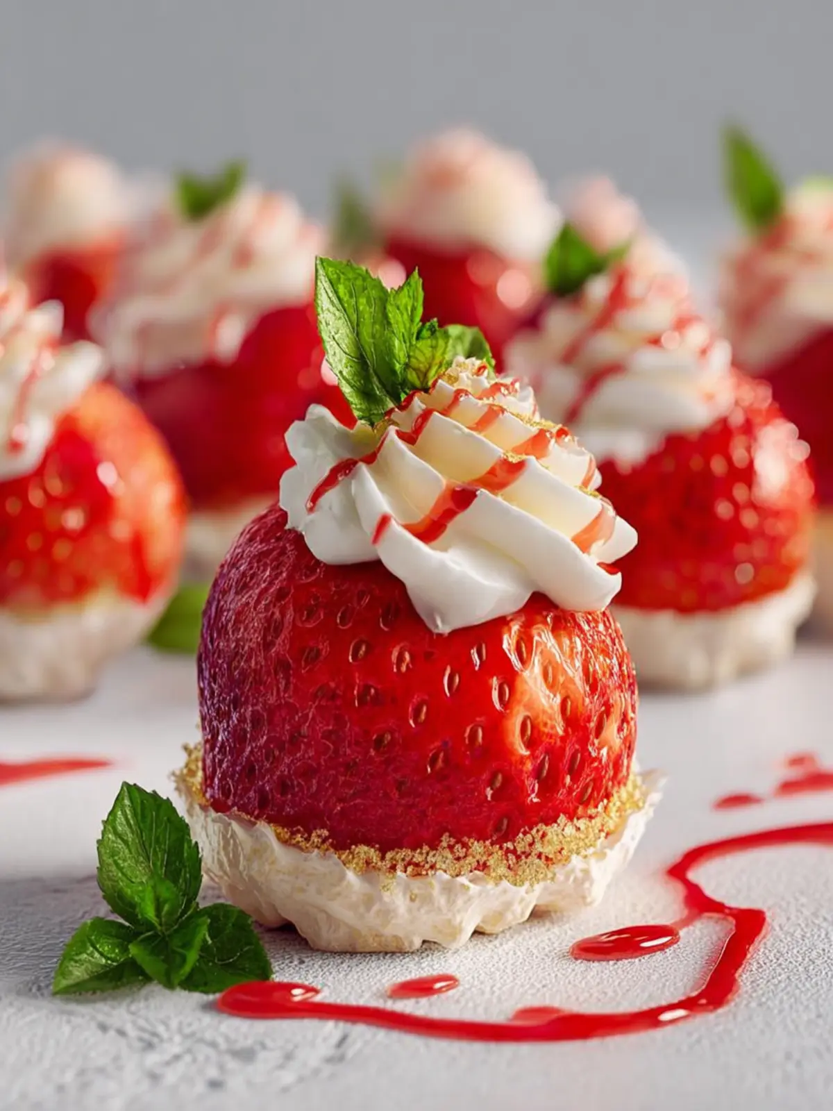 Cheesecake Stuffed Strawberries First Image