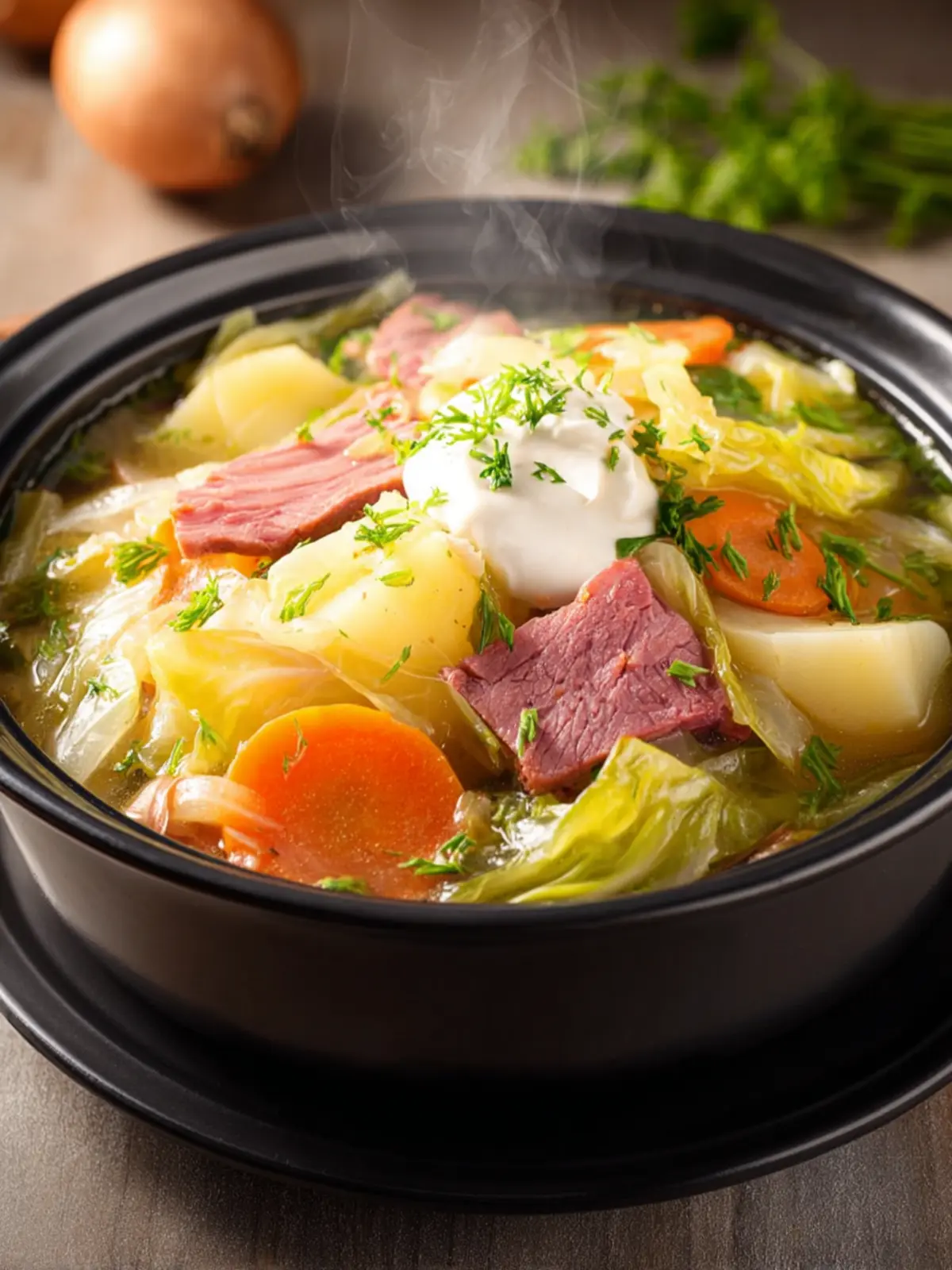 Corned Beef and Cabbage Soup First Image
