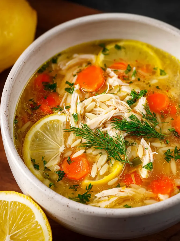 Lemon Chicken Orzo Soup First Image