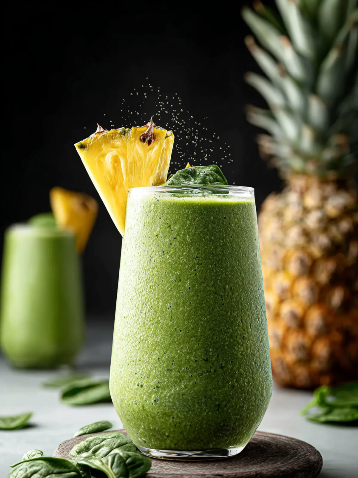 Refreshing Pineapple Spinach Smoothie Recipe for Energy First Image