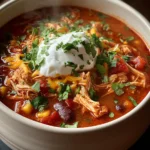 Slow Cooker Buffalo Chicken Chili Recipe First Image