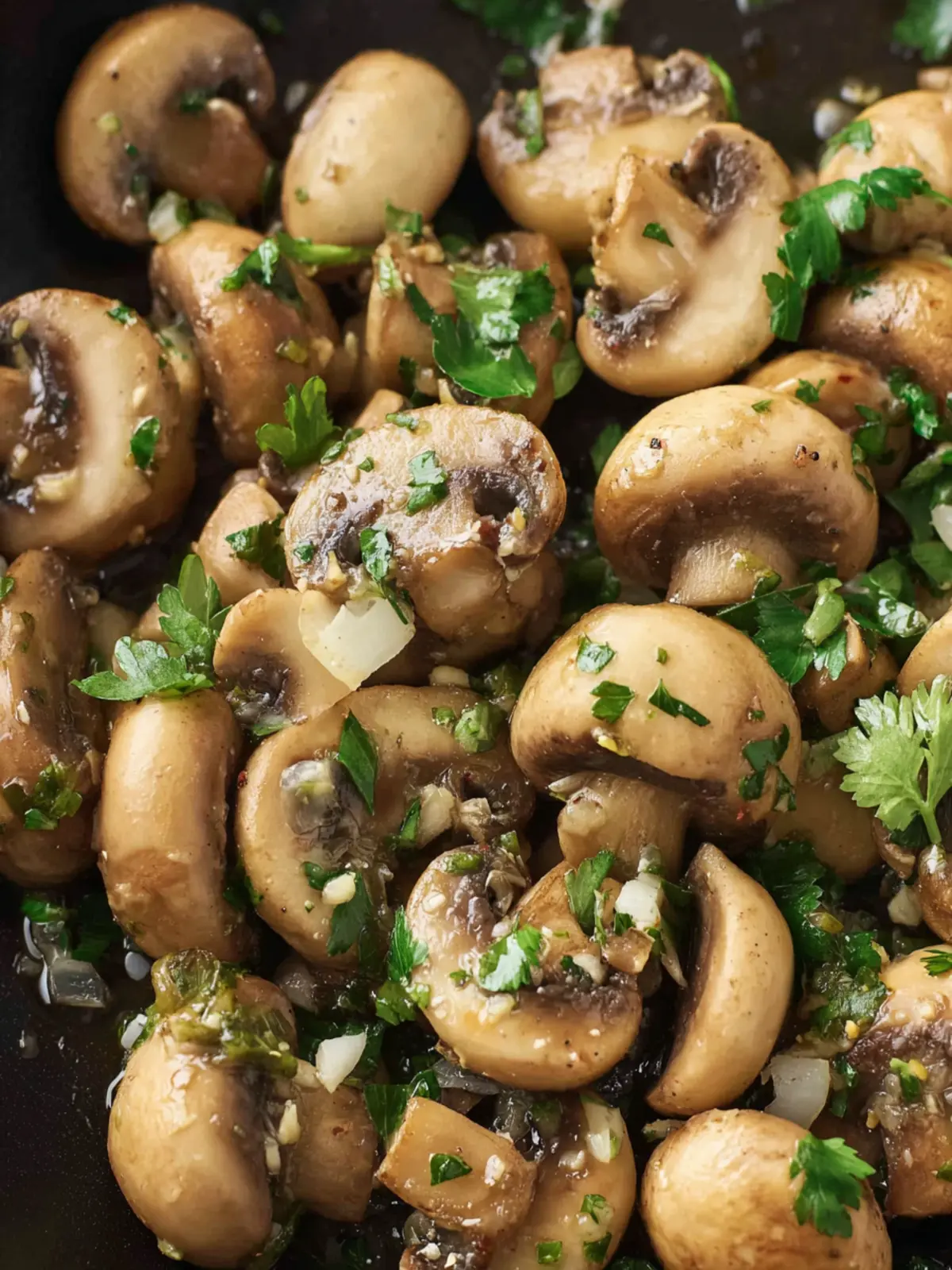 Garlic Butter Mushrooms First Image