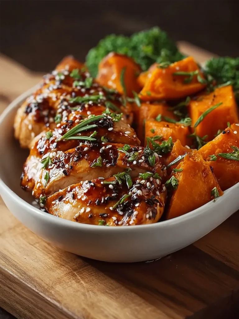 Honey Garlic Chicken Sweet Potato First Image