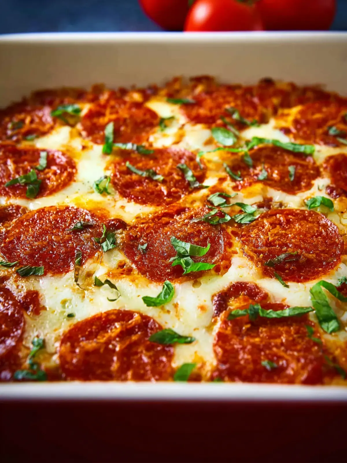 Keto Low-Carb Pizza Casserole First Image