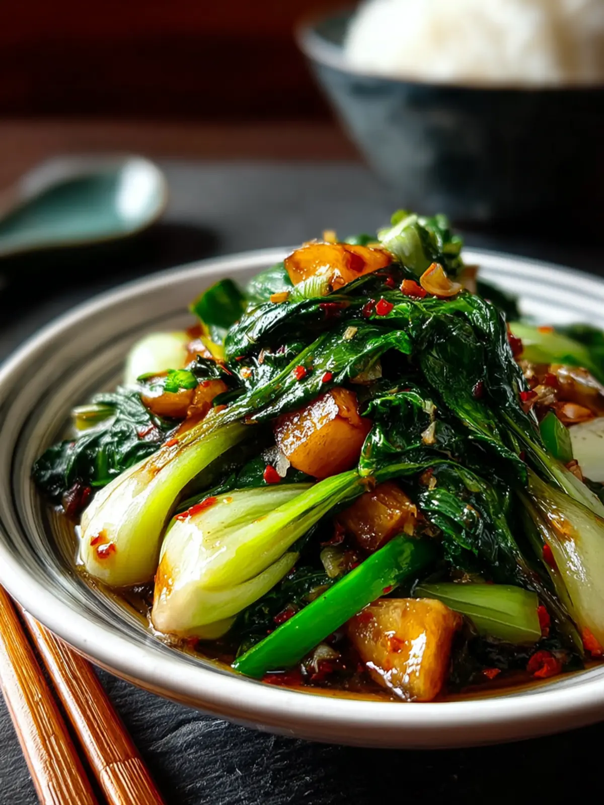 Bok Choy Chili Stir Fry First Image